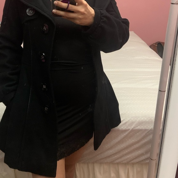 Wool/cashmere black coat - Picture 10 of 13